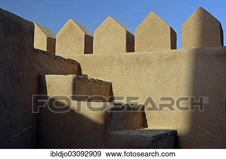 "The wall and stairs inside Rustaq Fort, Rustaq, Al Batinah, Oman, Asia" View Large Photo Image Stock Photo - "The wall and stairs inside Rustaq Fort, Rustaq, Al Batinah, Oman, Asia". Fotosearch