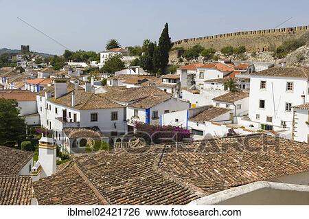 The wall of Castelo de Obidos, Obidos Castle, Obidos, Leiria District, Pinhal Litoral, Portugal, Europe View Large Photo Image Stock Photograph - The wall of Castelo de Obidos, Obidos Castle, Obidos, Leiria District, Pinhal Litoral, Portugal, Europe. Fotosearch