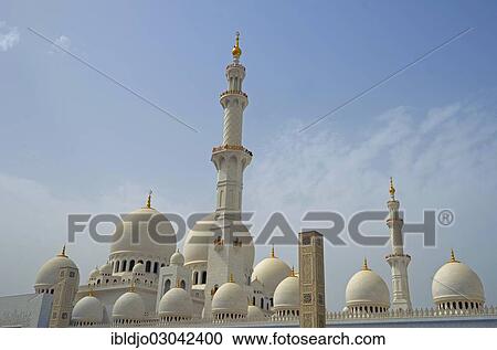 "The white marble domes and minarets of Sheikh Zayed Grand Mosque, Abu Dhabi, Emirate of Abu Dhabi, United Arab Emirates, Asia" View Large Photo Image Stock Image - "The white marble domes and minarets of Sheikh Zayed Grand Mosque, Abu Dhabi, Emirate of Abu Dhabi, United Arab Emirates, Asia". Fotosearch