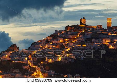 "The White Town of Arcos de la Frontera, at dawn, Arcos de la Frontera, Cadiz province, Andalusia, Spain, Europe" View Large Photo Image Stock Photo - "The White Town of Arcos de la Frontera, at dawn, Arcos de la Frontera, Cadiz province, Andalusia, Spain, Europe". Fotosearch