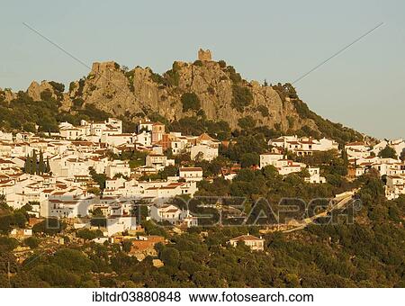"The White Town of Gaucin below a Moorish fort, in the evening light, Malaga province, Andalusia, Spain, Europe" View Large Photo Image Stock Photo - "The White Town of Gaucin below a Moorish fort, in the evening light, Malaga province, Andalusia, Spain, Europe". Fotosearch