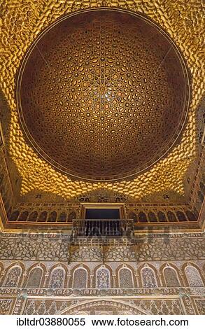 "The wooden domed ceiling in the Salon of the Ambassadors in the Alcazar of Seville, Seville province, Andalusia, Spain, Europe" View Large Photo Image Stock Photography - "The wooden domed ceiling in the Salon of the Ambassadors in the Alcazar of Seville, Seville province, Andalusia, Spain, Europe". Fotosearch