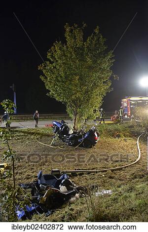 "The wreckage of a Peugeot after fatally crashing into a tree, on the B 29, Schorndorf, Baden-Wuerttemberg, Germany, Europe" View Large Photo Image Stock Image - "The wreckage of a Peugeot after fatally crashing into a tree, on the B 29, Schorndorf, Baden-Wuerttemberg, Germany, Europe". Fotosearch