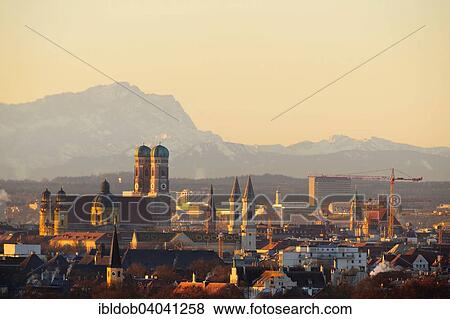 "Theatine Church, Frauenkirche or Church of Our Lady, and Ludwigkirche church with Mt Zugspitze at the back, Munich, Upper Bavaria, Bavaria, Germany, Europe" View Large Photo Image Stock Photo - "Theatine Church, Frauenkirche or Church of Our Lady, and Ludwigkirche church with Mt Zugspitze at the back, Munich, Upper Bavaria, Bavaria, Germany, Europe". Fotosearch