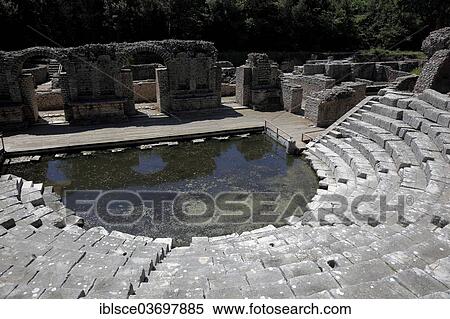"Theatre in the ruins of the ancient city of Butrint, UNESCO World Cultural Heritage Site, Butrint, near Saranda, Vlore County, Albania, Europe" View Large Photo Image Stock Photography - "Theatre in the ruins of the ancient city of Butrint, UNESCO World Cultural Heritage Site, Butrint, near Saranda, Vlore County, Albania, Europe". Fotosearch