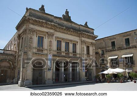 "Theatre on Piazza XVI Maggio square, Noto, province of Syracuse, Sicily, Italy, Europe" View Large Photo Image Stock Photograph - "Theatre on Piazza XVI Maggio square, Noto, province of Syracuse, Sicily, Italy, Europe". Fotosearch