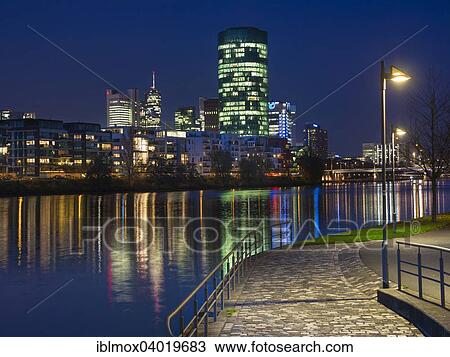 "Theodor-Stern-Kai with a view of the skyline of Frankfurt and the Westhafen Tower of the OFB, Frankfurt am Main, Hesse, Germany, Europe" View Large Photo Image Stock Image - "Theodor-Stern-Kai with a view of the skyline of Frankfurt and the Westhafen Tower of the OFB, Frankfurt am Main, Hesse, Germany, Europe". Fotosearch