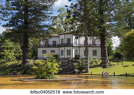 Stock Photo - "Thermal basin, Terra Nostra Park, Furnas, Sao Miguel, Azores, Portugal, Europe". Fotosearch