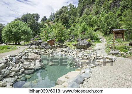 Stock Photo - "Thermal pools of Termas los Pozones, Pucon, Araucania Region, Chile, South America". Fotosearch
