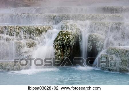 "Thermal waterfalls, travertine pools, Cascate del Molino, Saturnia, Province of Grosseto, Tuscany, Italy, Europe" View Large Photo Image Stock Image - "Thermal waterfalls, travertine pools, Cascate del Molino, Saturnia, Province of Grosseto, Tuscany, Italy, Europe". Fotosearch