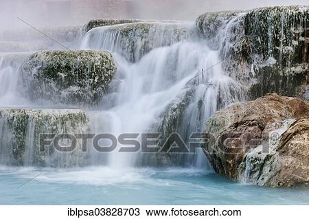 "Thermal waterfalls, travertine pools, Cascate del Molino, Saturnia, Province of Grosseto, Tuscany, Italy, Europe" View Large Photo Image Stock Image - "Thermal waterfalls, travertine pools, Cascate del Molino, Saturnia, Province of Grosseto, Tuscany, Italy, Europe". Fotosearch
