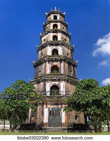 "Thien Mu Pagoda, Heavenly Lady Pagoda, seven-storey Phuoc Duyen Tower, Hue, Provinz Thua Thien-Hue, Vietnam, Asia" View Large Photo Image Stock Image - "Thien Mu Pagoda, Heavenly Lady Pagoda, seven-storey Phuoc Duyen Tower, Hue, Provinz Thua Thien-Hue, Vietnam, Asia". Fotosearch