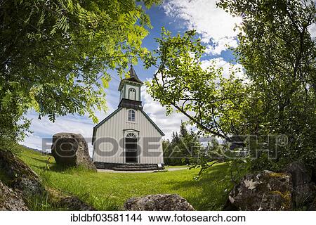 "Thingvellir Church, Golden Circle, Thingvellir, Southern Region, Iceland, Europe" View Large Photo Image Picture - "Thingvellir Church, Golden Circle, Thingvellir, Southern Region, Iceland, Europe". Fotosearch