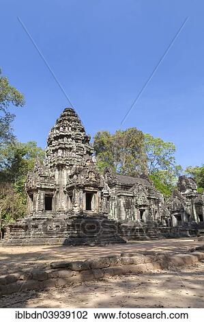 Stock Image - "Thommanon temple, Angkor, Siem Reap, Cambodia, Asia". Fotosearch