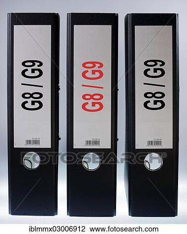 "Three file folders labeled """"G8 - G9"""", referring to a reform of German grammar schools that reduced the time spent at grammar schools to eight years" View Large Photo Image Stock Image - "Three file folders labeled """"G8 - G9"""", referring to a reform of German grammar schools that reduced the time spent at grammar schools to eight years". Fotosearch