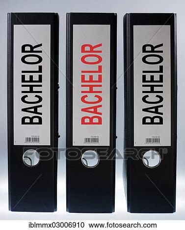 "Three file folders labeled """"Bachelor""""" View Large Photo Image Stock Image - "Three file folders labeled """"Bachelor""""". Fotosearch