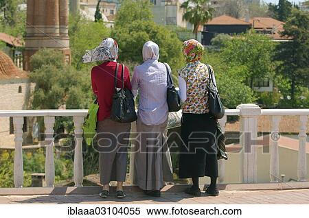 "Three local woman looking at the historic centre of Antalya, Antalya province, Turkey, Asia" View Large Photo Image Stock Photography - "Three local woman looking at the historic centre of Antalya, Antalya province, Turkey, Asia". Fotosearch