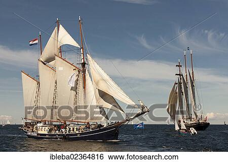 "Three-masted gaff schooner, Albert Johannes, during Hanse Sail 2012, Warnemuende, Mecklenburg-Western Pomerania, Germany, Europe" View Large Photo Image Stock Photograph - "Three-masted gaff schooner, Albert Johannes, during Hanse Sail 2012, Warnemuende, Mecklenburg-Western Pomerania, Germany, Europe". Fotosearch