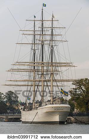 "Three-masted tall ship af Chapman, now a youth hostel, island of Skeppsholmen, Stockholm, Stockholm County, Sweden, Europe" View Large Photo Image Stock Image - "Three-masted tall ship af Chapman, now a youth hostel, island of Skeppsholmen, Stockholm, Stockholm County, Sweden, Europe". Fotosearch