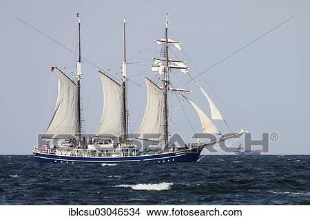 "Three-masted traditional rig sailing ship Santa Barbara Anna, sailing on the Baltic Sea, Germany, Europe" View Large Photo Image Picture - "Three-masted traditional rig sailing ship Santa Barbara Anna, sailing on the Baltic Sea, Germany, Europe". Fotosearch