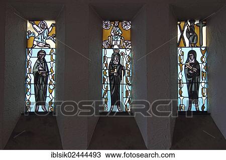 "Three stained glass windows, interior view, Bussenkirche church, St. John the Baptist auf dem Bussen, Offingen, Uttenweiler, Upper Swabia, Baden-Wuerttemberg, Germany, Europe" View Large Photo Image Stock Image - "Three stained glass windows, interior view, Bussenkirche church, St. John the Baptist auf dem Bussen, Offingen, Uttenweiler, Upper Swabia, Baden-Wuerttemberg, Germany, Europe". Fotosearch