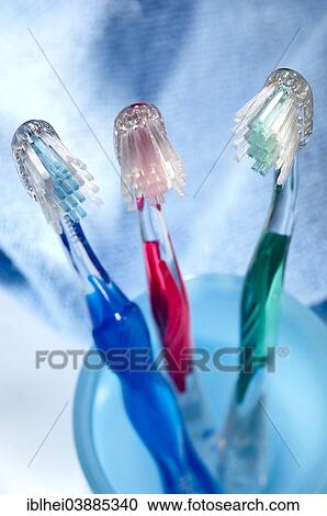 Three toothbrushes View Large Photo Image Stock Image - Three toothbrushes. Fotosearch