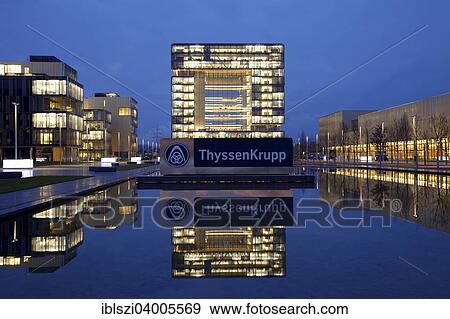 "ThyssenKrupp AG corporate headquarters, Essen, Ruhr district, North Rhine-Westphalia, Germany, Europe" View Large Photo Image Stock Photo - "ThyssenKrupp AG corporate headquarters, Essen, Ruhr district, North Rhine-Westphalia, Germany, Europe". Fotosearch