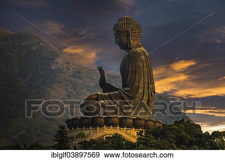 Stock Photo - "Tian Tan Buddha statue, Lantau Island, Hong Kong, China, Asia". Fotosearch