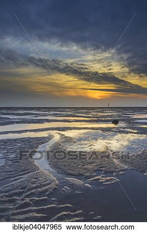 Stock Photography - "Tidal flats, Wremer Tief, Wremen, Lower Saxony, Germany, Europe". Fotosearch