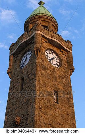 "Tide Gauge Tower at St. Pauli Landing Stages, Hamburg, Germany, Europe" View Large Photo Image Stock Photo - "Tide Gauge Tower at St. Pauli Landing Stages, Hamburg, Germany, Europe". Fotosearch