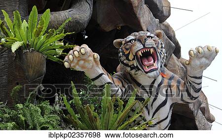 Stock Photo - "Tiger sculpture, Patong, Thailand, Asia". Fotosearch