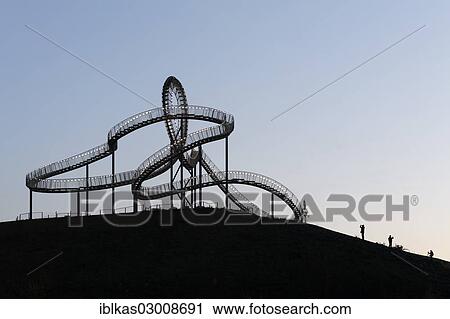 Stock Image - "Tiger & Turtle - Magic Mountain"""" landmark, walkable sculpture in the shape of a rollercoaster, Duisburg, Ruhr district, North Rhine-Westphalia, Germany, Europe". Fotosearch