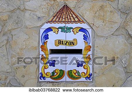 "Tiled mailbox labelled """"Buzon"""", Spanish for """"letter box"""", Valencia, Valencian Community, Spain, Europe" View Large Photo Image Stock Image - "Tiled mailbox labelled """"Buzon"""", Spanish for """"letter box"""", Valencia, Valencian Community, Spain, Europe". Fotosearch