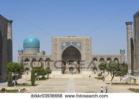 "Tilya-Kori Madrasah, Registan, Samarkand, Uzbekistan, Asia" View Large Photo Image Stock Photo - "Tilya-Kori Madrasah, Registan, Samarkand, Uzbekistan, Asia". Fotosearch