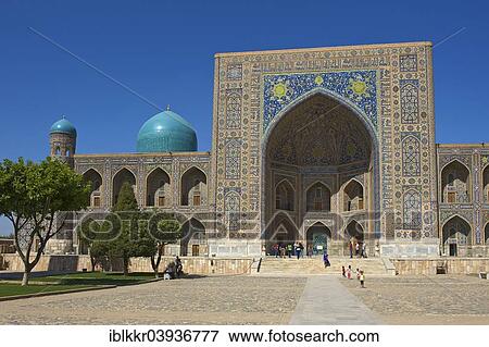 "Tilya-Kori Madrasah, Registan, Samarkand, Uzbekistan, Asia" View Large Photo Image Stock Photo - "Tilya-Kori Madrasah, Registan, Samarkand, Uzbekistan, Asia". Fotosearch