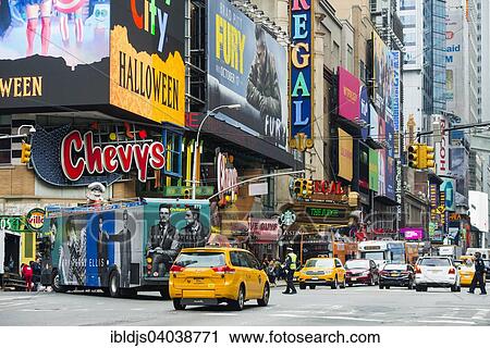 Stock Image - "Times Square, Manhattan, New York City, New York, United States, North America". Fotosearch