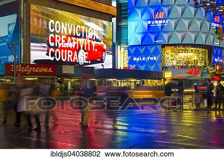 Stock Image - "Times Square, Manhattan, New York City, New York, United States, North America". Fotosearch