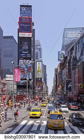 Stock Image - "Times Square, Manhattan, New York City, New York, United States, North America". Fotosearch