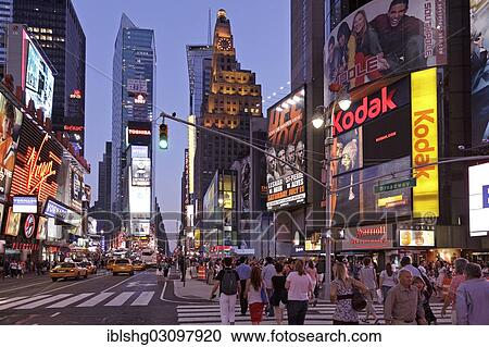 Stock Image - "Times Square, Manhattan, New York City, New York, United States, North America". Fotosearch