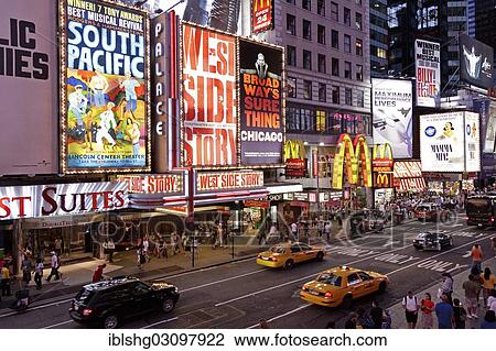 Stock Image - "Times Square, Manhattan, New York City, New York, United States, North America". Fotosearch