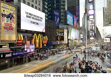 "Times Square, Manhattan, New York City, New York, United States, North America" View Large Photo Image Stock Photograph - "Times Square, Manhattan, New York City, New York, United States, North America". Fotosearch