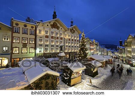 Stock Photo - "Toelzer Christmas market, Bad Tolz, Bayerisches Oberland, Upper Bavaria, Bavaria, Germany, Europe". Fotosearch