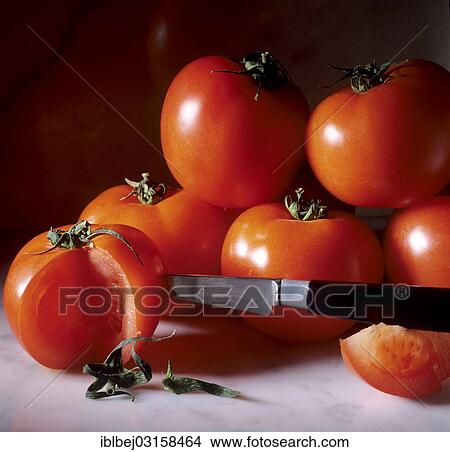 "Tomatoes and a knife, France, Europe" View Large Photo Image Picture - "Tomatoes and a knife, France, Europe". Fotosearch