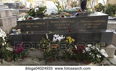 "Tomb of Edith Piaf and family, Pere Lachaise Cemetery, Paris, France, Europe" View Large Photo Image Stock Image - "Tomb of Edith Piaf and family, Pere Lachaise Cemetery, Paris, France, Europe". Fotosearch