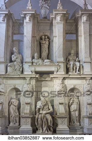"Tomb of Pope Julius II by Michelangelo, Basilica di San Pietro in Vincoli, Rome, Lazio, Italy, Europe" View Large Photo Image Stock Photo - "Tomb of Pope Julius II by Michelangelo, Basilica di San Pietro in Vincoli, Rome, Lazio, Italy, Europe". Fotosearch