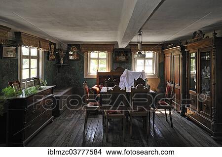 "Top level parlour, furnished as in 1940, in a farmhouse originally from Kleinrinderfeld, built in 1779, relocated to the Franconian Open Air Museum in Bad Windsheim, Middle Franconia, Bavaria, Germany, Europe" View Large Photo Image Picture - "Top level parlour, furnished as in 1940, in a farmhouse originally from Kleinrinderfeld, built in 1779, relocated to the Franconian Open Air Museum in Bad Windsheim, Middle Franconia, Bavaria, Germany, Europe". Fotosearch