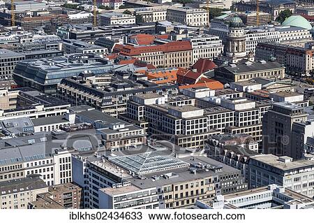 "Top view of the centre of Berlin with the German and French Cathedrals on Gendarmenmarkt square, the Zeughaus, armoury building, and the Quartier 206, Berlin, Germany, Europe" View Large Photo Image Stock Image - "Top view of the centre of Berlin with the German and French Cathedrals on Gendarmenmarkt square, the Zeughaus, armoury building, and the Quartier 206, Berlin, Germany, Europe". Fotosearch