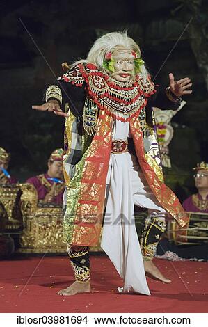Picture - "Topeng Mask Dance, Puri Saraswati Temple, Ubud, Bali, Indonesia, Asia". Fotosearch