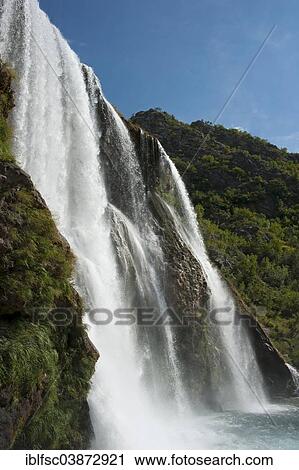 Stock Image - "Topoljski Buk waterfall, Krcic River, Knin, Sibenik-Knin, Croatia, Europe". Fotosearch