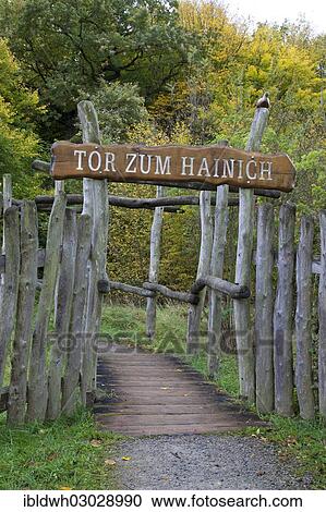 Stock Image - "Tor zum Hainich"""", gateway to Hainich National Park, UNESCO World Natural Heritage Site, Hainich, Bad Langensalza, Thuringia, Germany, Europe". Fotosearch